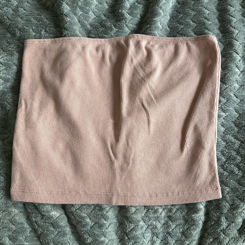 Good condition. Baby pink strapless crop top from SHEIN